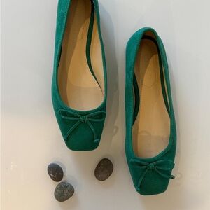 Liz Claiborne Green Flats Suede Loafers